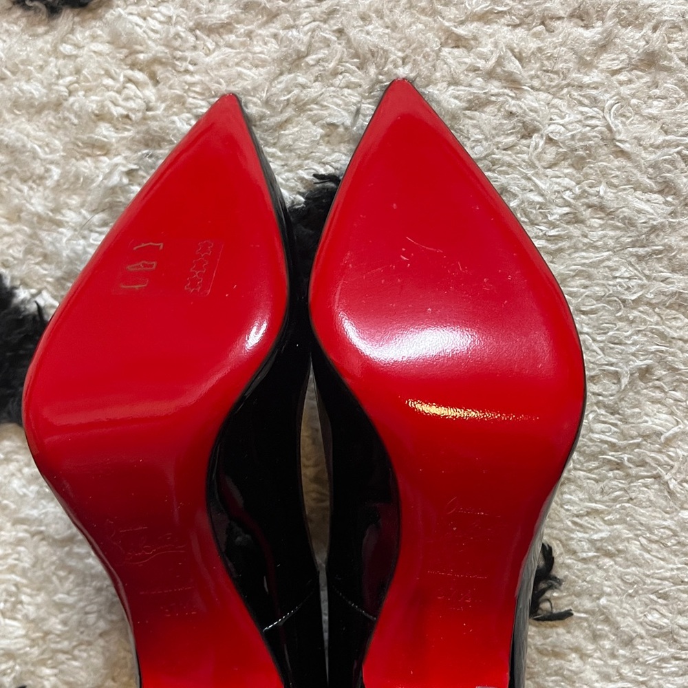 Christian Louboutin size 37.5 so Kate 120 Glossy Black Stiletto Heels - Picture 8 of 12